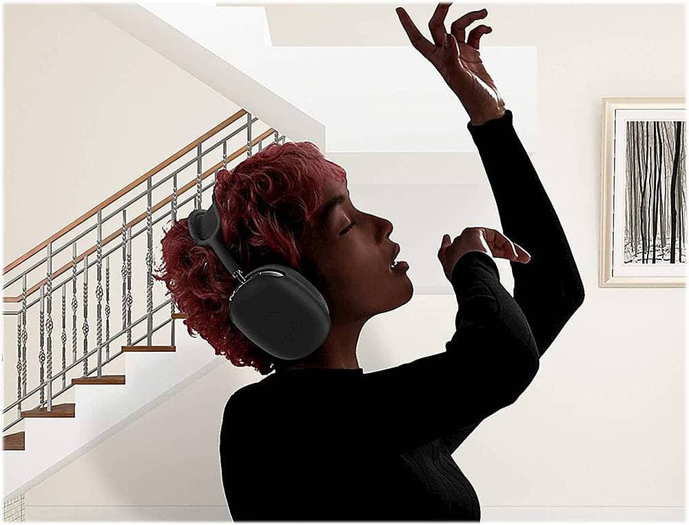 Alt View 17. SaharaCase - Liquid Silicone Cover Case for Apple AirPods Max - Midnight Black.