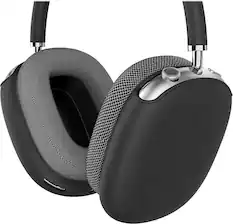 Left. SaharaCase - Liquid Silicone Cover Case for Apple AirPods Max - Midnight Black.