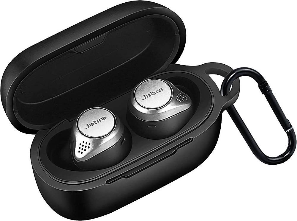 Alt View 12. SaharaCase - Silicone Case for Jabra Elite 85t Earbuds - Black.