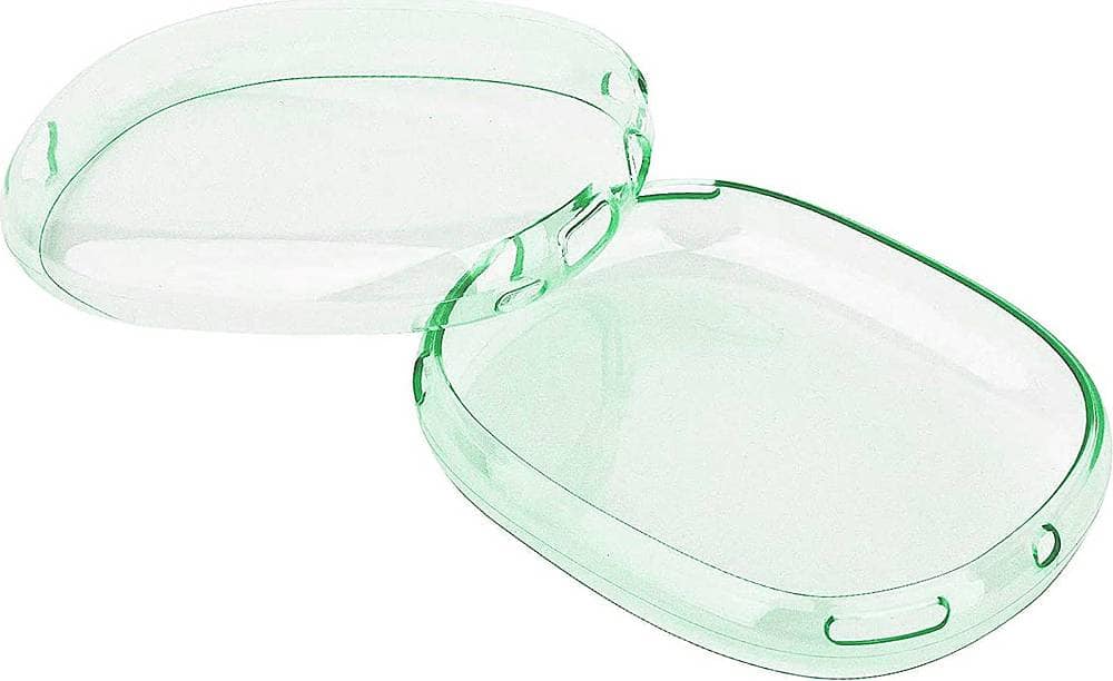 Angle. SaharaCase - Hybrid Flex Case for Apple AirPods Max - Transparent Green.