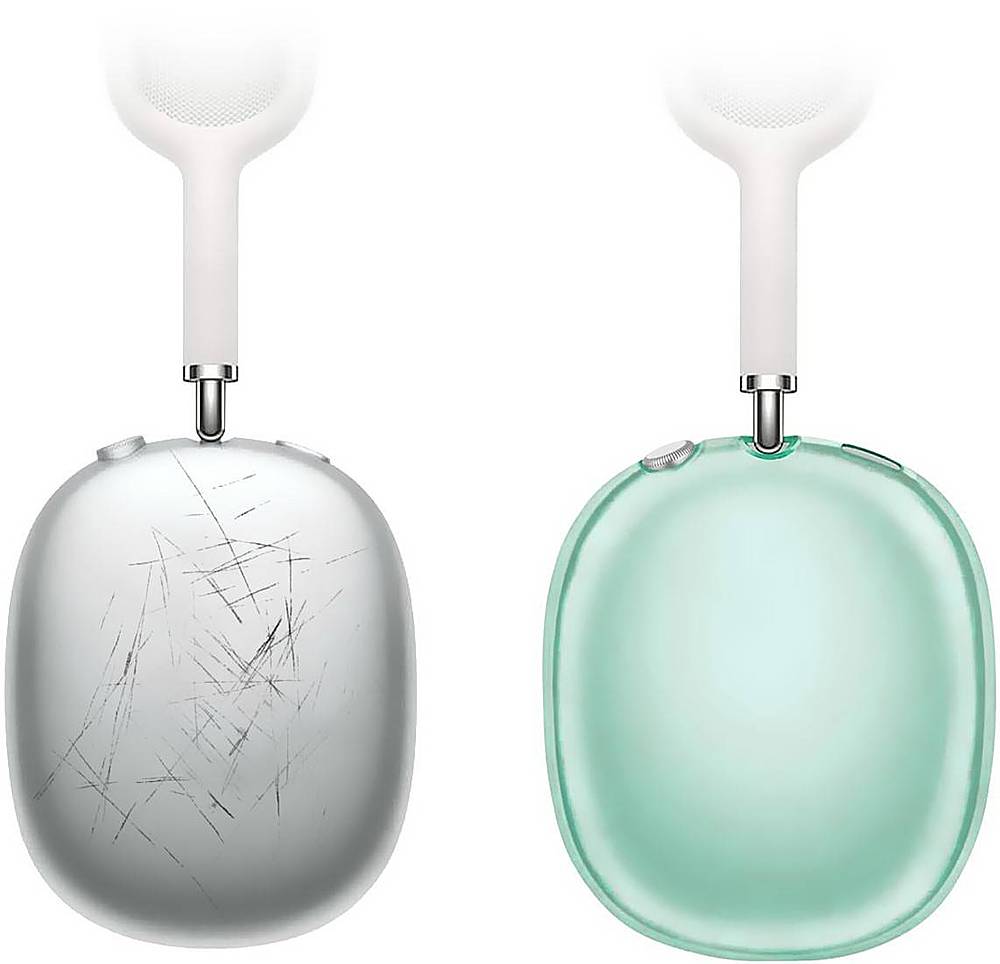 Alt View 12. SaharaCase - Hybrid Flex Case for Apple AirPods Max - Transparent Green.