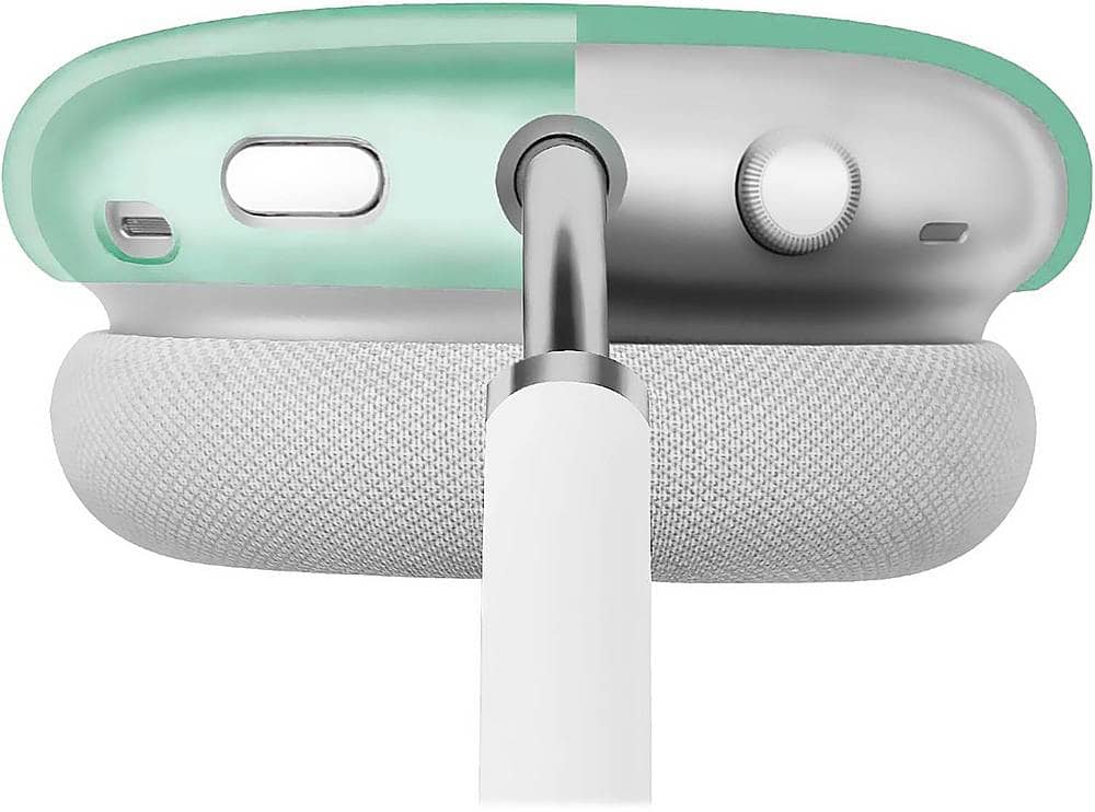 Alt View 13. SaharaCase - Hybrid Flex Case for Apple AirPods Max - Transparent Green.