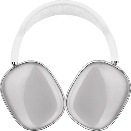 Front. SaharaCase - Hybrid Flex Case for Apple AirPods Max - Transparent Black.