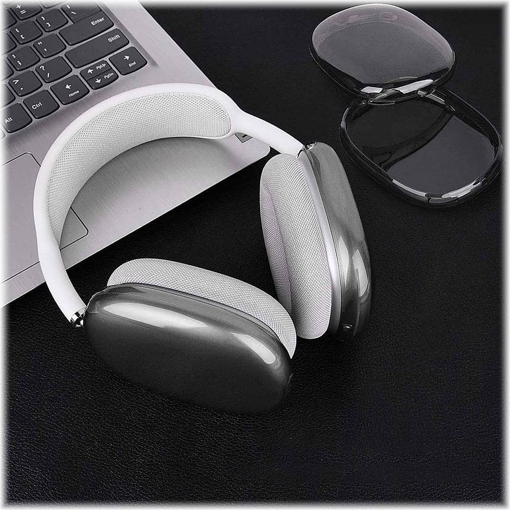 Alt View 14. SaharaCase - Hybrid Flex Case for Apple AirPods Max - Transparent Black.