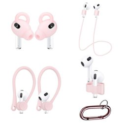 SaharaCase - Silicone Accessories Kit for Apple AirPods 3 (3rd Generation) - Pink - Front_Zoom