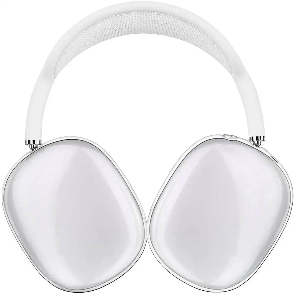 Front. SaharaCase - Hybrid Flex Case for Apple AirPods Max - Transparent Clear.