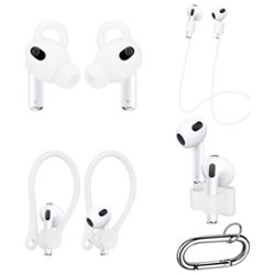 SaharaCase - Silicone Accessories Kit for Apple AirPods 3 (3rd Generation) - White - Front_Zoom
