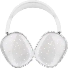 Front. SaharaCase - Hybrid Flex Case for Apple AirPods Max - Transparent Sparkle.