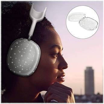 Custodia Trasparente Con Glitter Per AirPods Max – TPU Morbido E Antigraffio