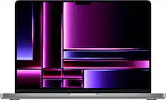 Front. Apple - Geek Squad Certified Refurbished MacBook Pro 14" Laptop - M2 Max chip - 32GB Memory - 1TB SSD - Space Gray.