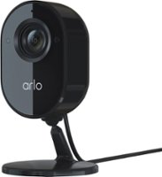 Arlo - Essential Indoor Camera - Indoor Wired 1080p Wi-Fi Security Camera - Black - Angle_Zoom