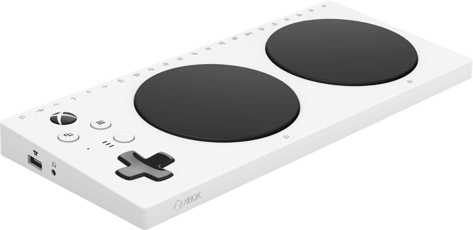 Front. Microsoft - Xbox Adaptive Controller - White.