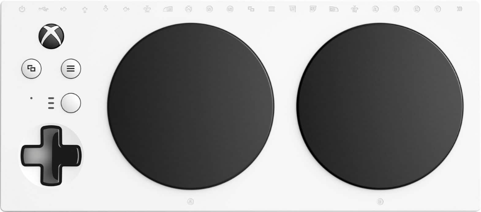 Alt View 15. Microsoft - Xbox Adaptive Controller - White.