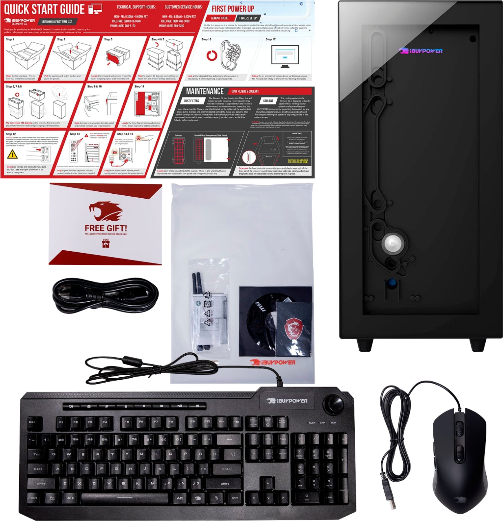 iBUYPOWER ElementCL I7N3701 Gaming Desktop, i7-13700KF, 32GB, 2TB, RTX  3070,W11H PB-ECLI7N37-01