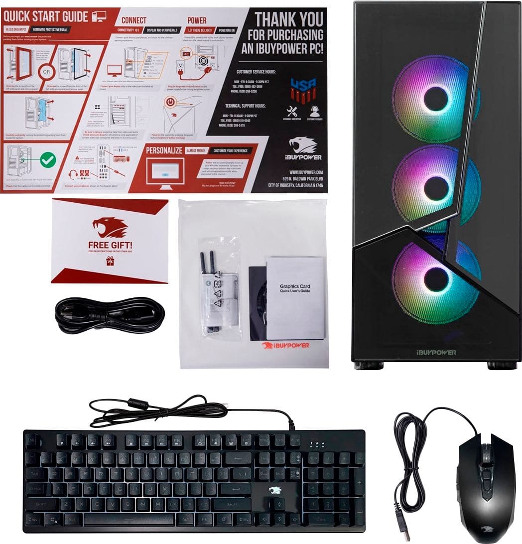 iBuyPower Gaming PC (11th Gen i5) (8GB RAM) (GTX 1650) (HDD + SSD)