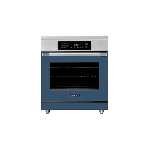 Dacor - 5.2 Cu. Ft. Self-Cleaning Freestanding Electric Induction Convection Range - Dark Denim
