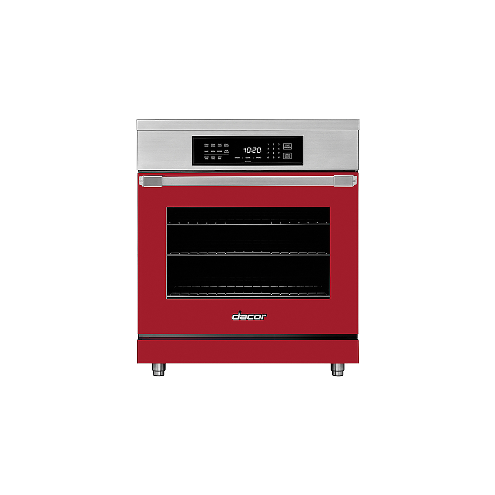 Dacor – 5.2 Cu. Ft. Self-Cleaning Freestanding Electric Induction Convection Range – Haute Red
