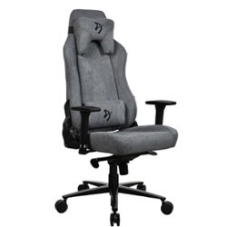 Arozzi - Vernazza Premium Soft Fabric Ergonomic Office/Gaming Chair - Ash - Front_Zoom