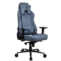 Arozzi - Vernazza Premium Soft Fabric Ergonomic Office/Gaming Chair - Blue - Front_Zoom