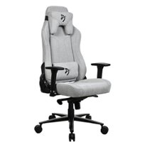 Arozzi - Vernazza Premium Soft Fabric Ergonomic Office/Gaming Chair - Light Grey - Front_Zoom