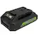 Front. Greenworks - 24 Volt 2.0Ah Battery with Built In USB Charing Port (Charger not included) - Black/Green.