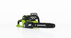 Greenworks - 16 in. 40-Volt Cordless Brushless Chainsaw (Battery and Charger Not Included) - Black/Green - Front_Zoom