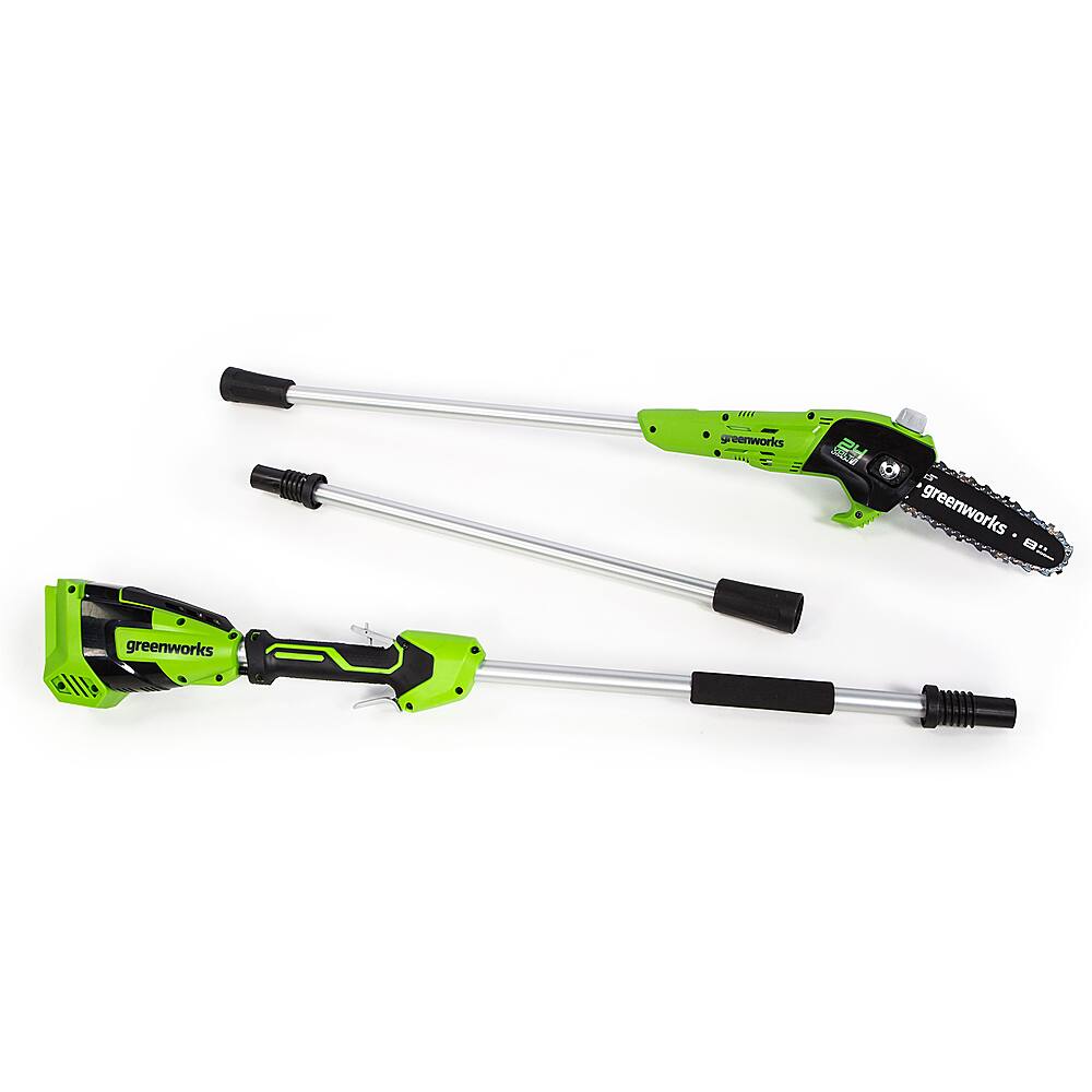 Alt View 13. Greenworks - 24-Volt 8-Inch Cordless Pole Saw (Battery Not Included) - Black/Green.