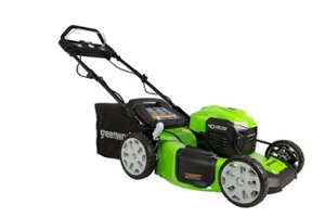 Greenworks - 21 in. 40-Volt Self Propelled Cordless Walk Behind Lawn Mower (Battery and Charger Not Included) - Black/Green - Angle_Zoom