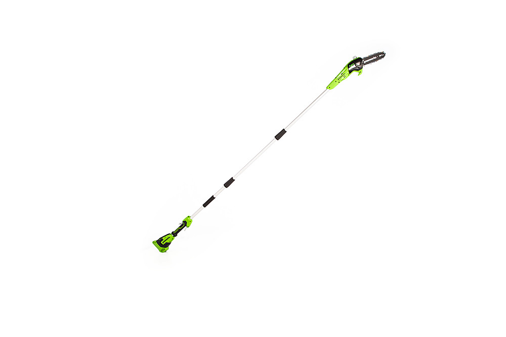 Angle View: Greenworks - 8 in. 40-Volt Pole Saw (Battery and Charger Not Included) - Black/Green