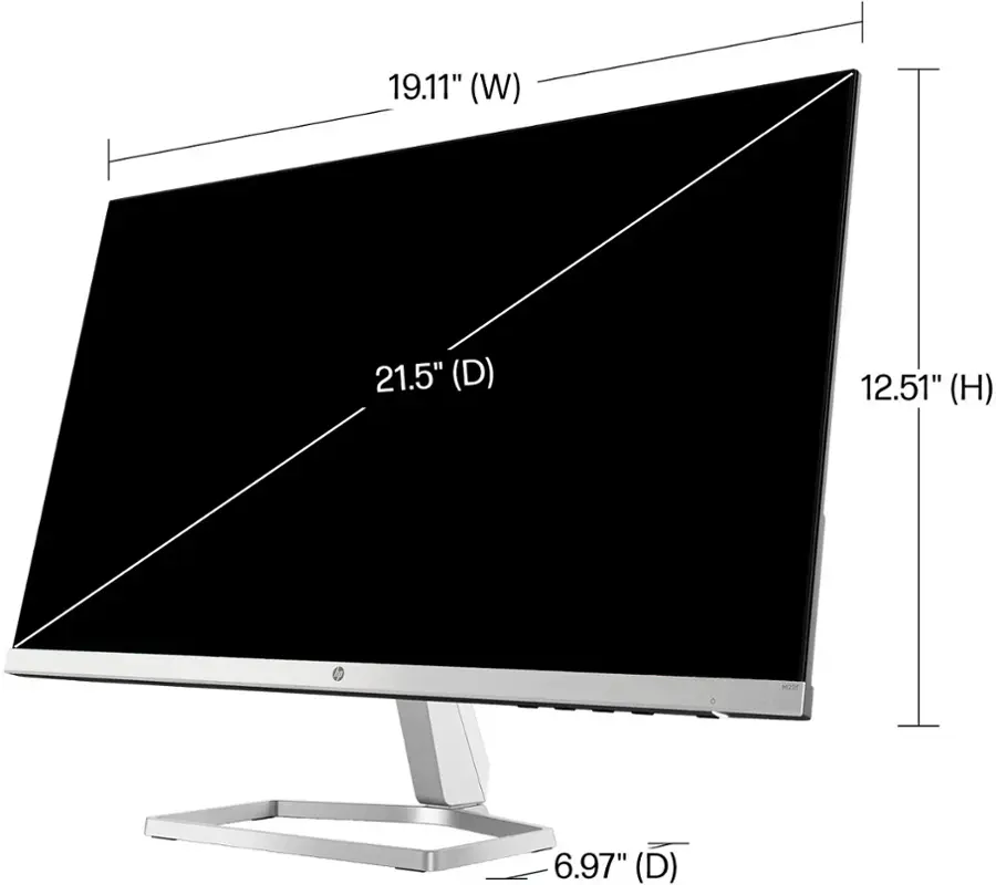 Alt View 14. HP - 21.5" IPS LED Full HD FreeSync Monitor (HDMI, VGA) - Silver & Black.