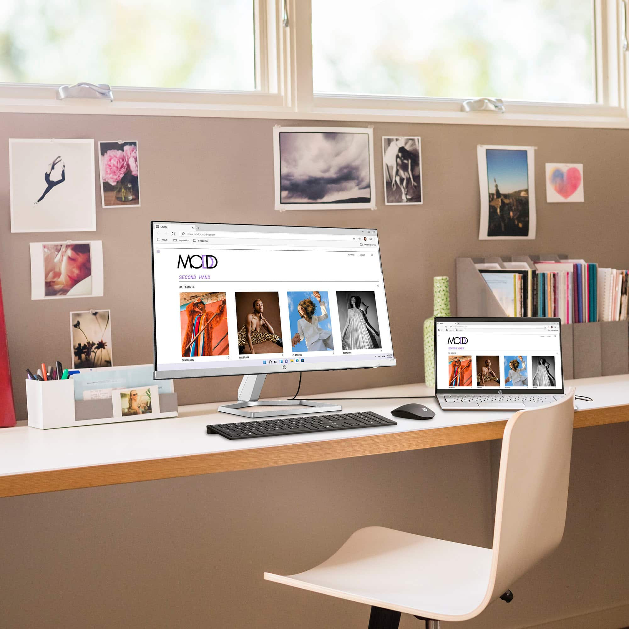 Alt View 17. HP - 21.5" IPS LED Full HD FreeSync Monitor (HDMI, VGA) - Silver & Black.