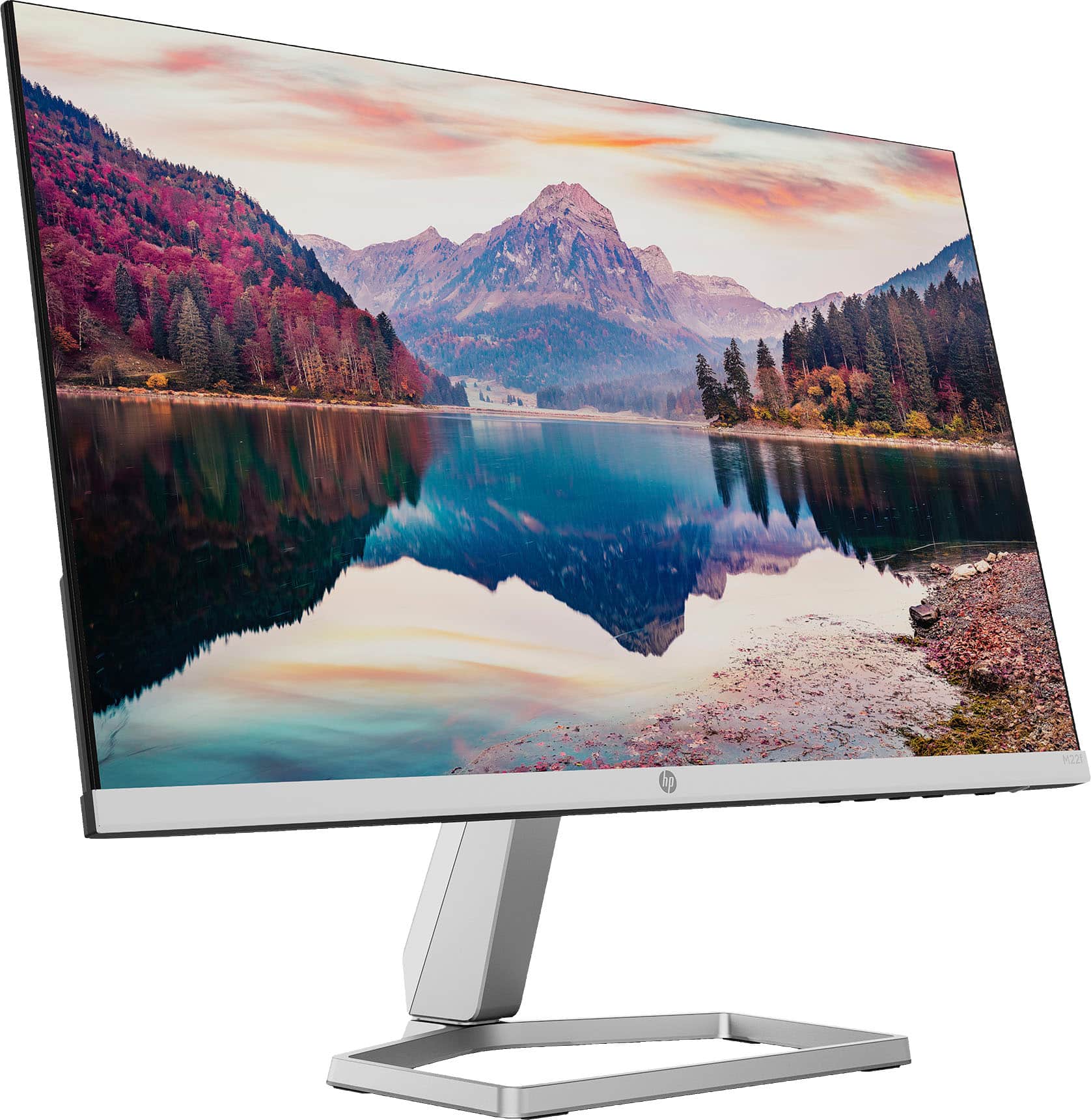 Left. HP - 21.5" IPS LED Full HD FreeSync Monitor (HDMI, VGA) - Silver & Black.