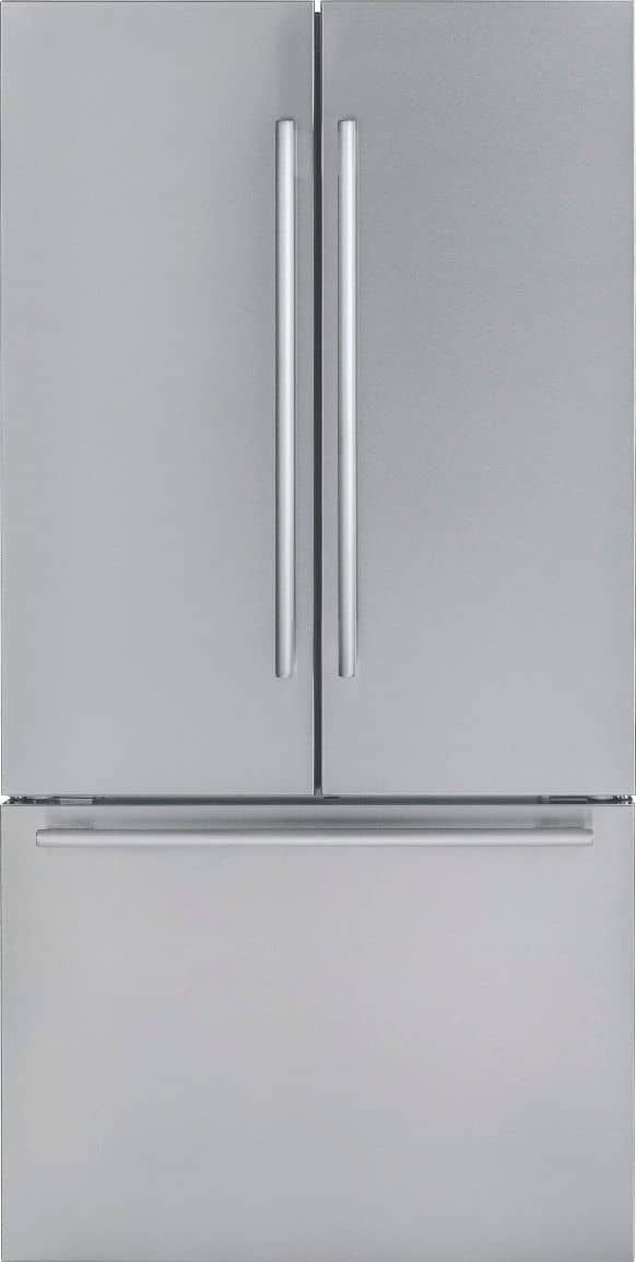 Front. Thermador - Masterpiece 20.8 Cu. Ft. French Door Counter-Depth Smart Refrigerator - Silver.