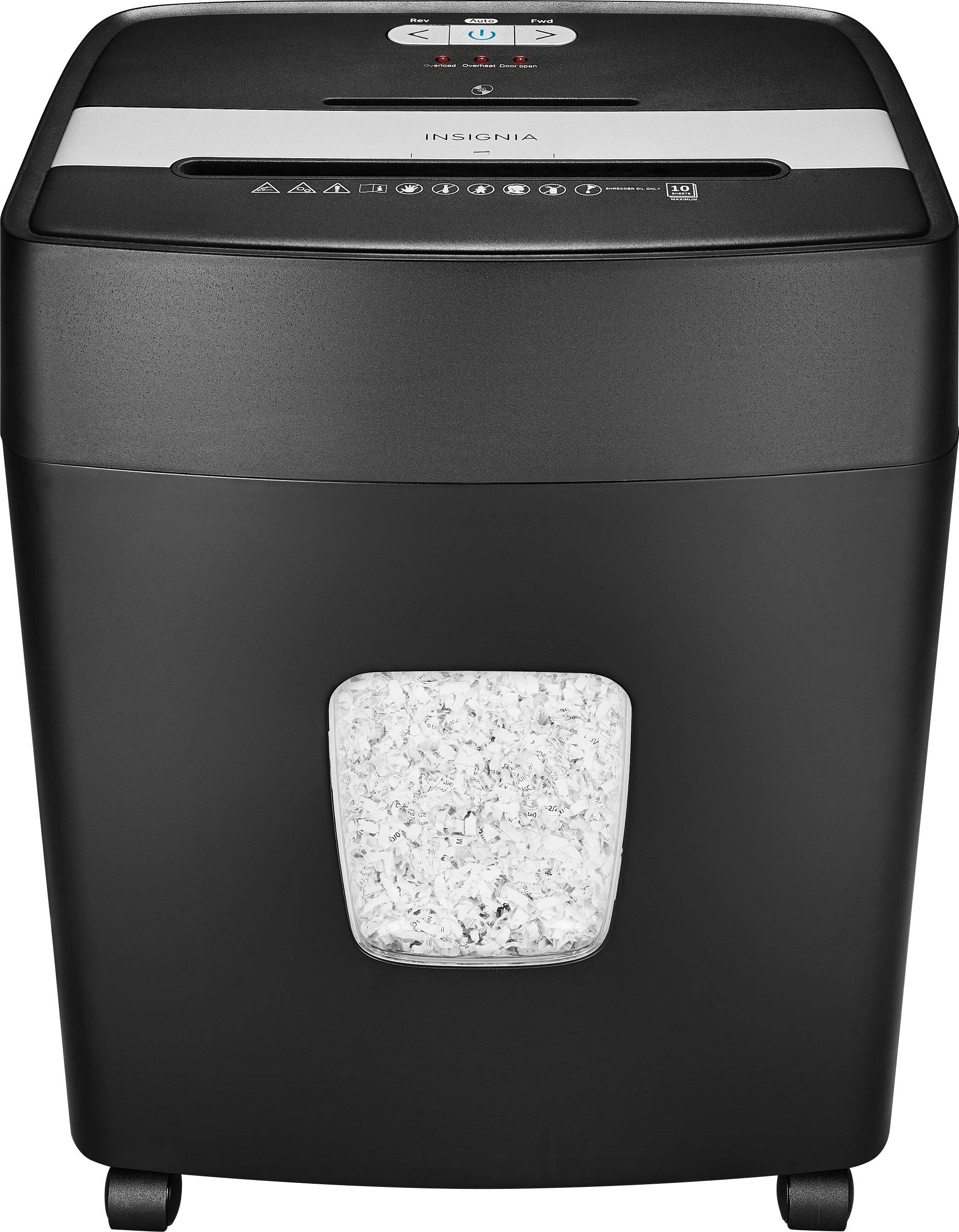 Alt View 12. Insignia™ - 10-Sheet Microcut Shredder - Black.