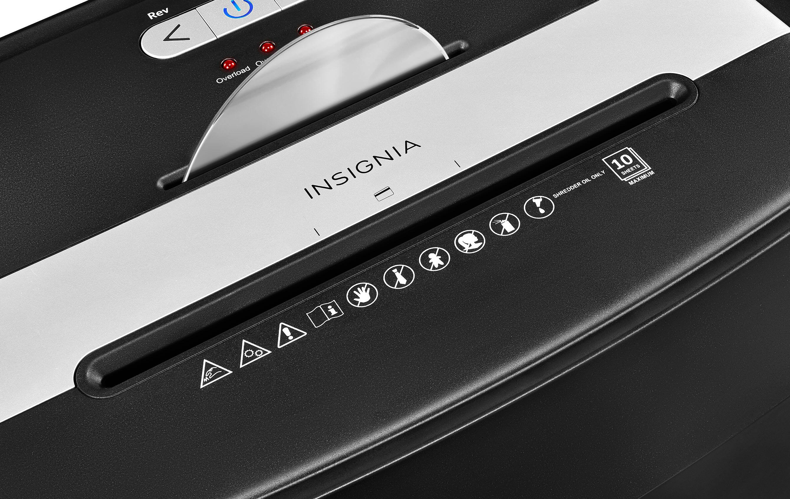Alt View 14. Insignia™ - 10-Sheet Microcut Shredder - Black.