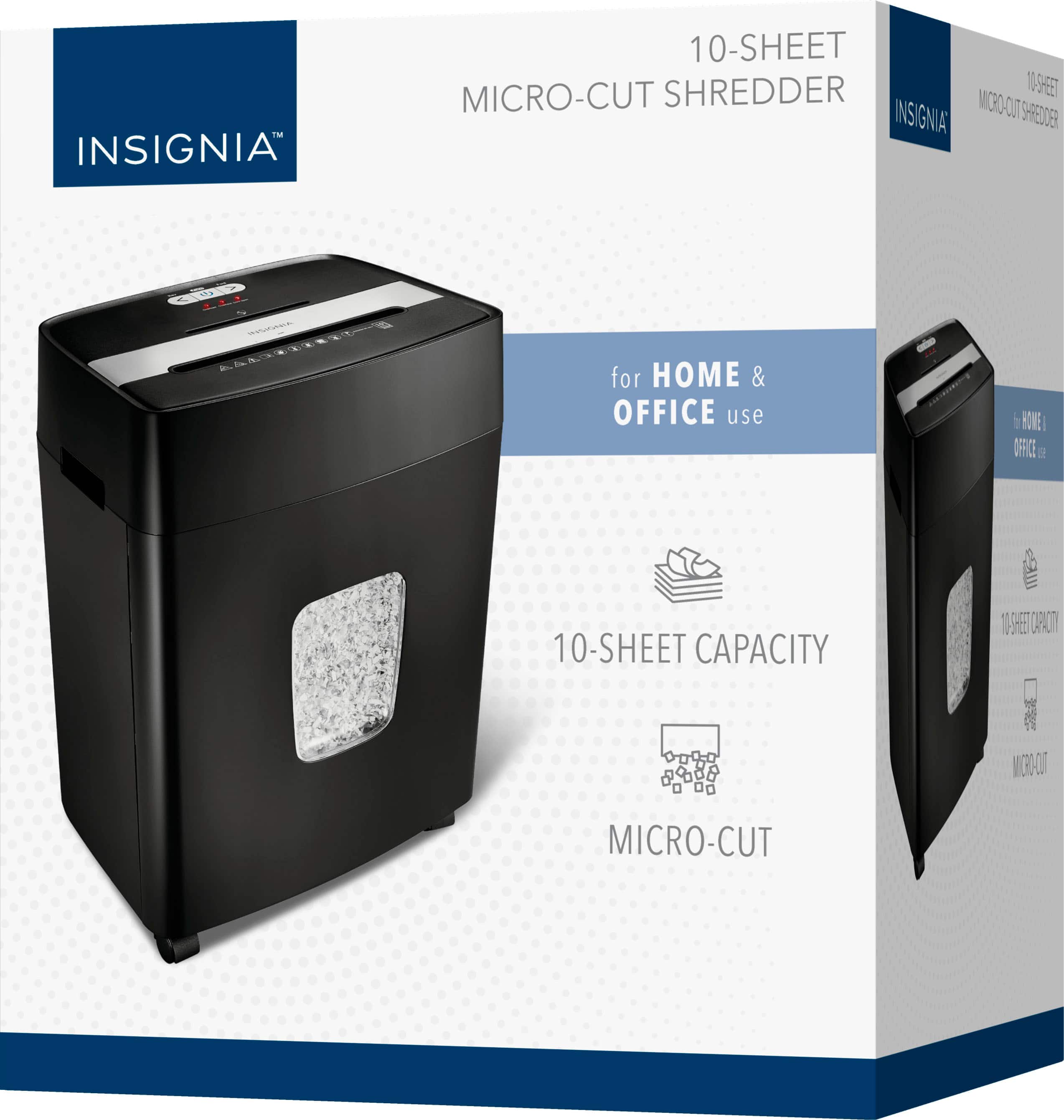 Alt View 15. Insignia™ - 10-Sheet Microcut Shredder - Black.