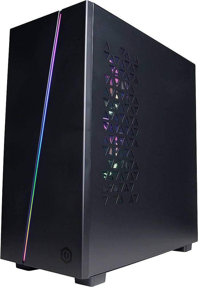 Left View: CyberPowerPC - Gamer Xtreme Gaming Desktop - Intel Core i5-10600KF - 16GB Memory - NVIDIA GeForce RTX 3060 - 1TB HDD + 500GB SSD - Black