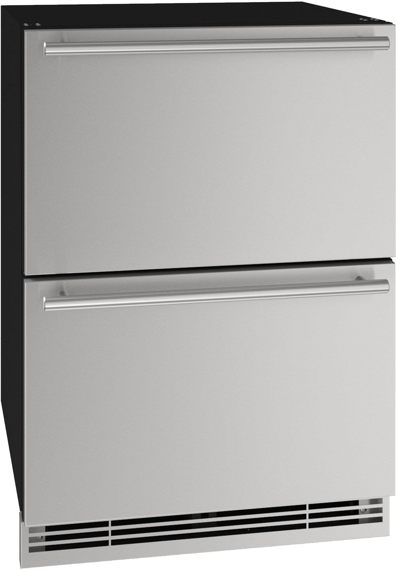 U-Line - 5.2 cu ft 1 Class 24” Refrigerator Drawers - Stainless Steel