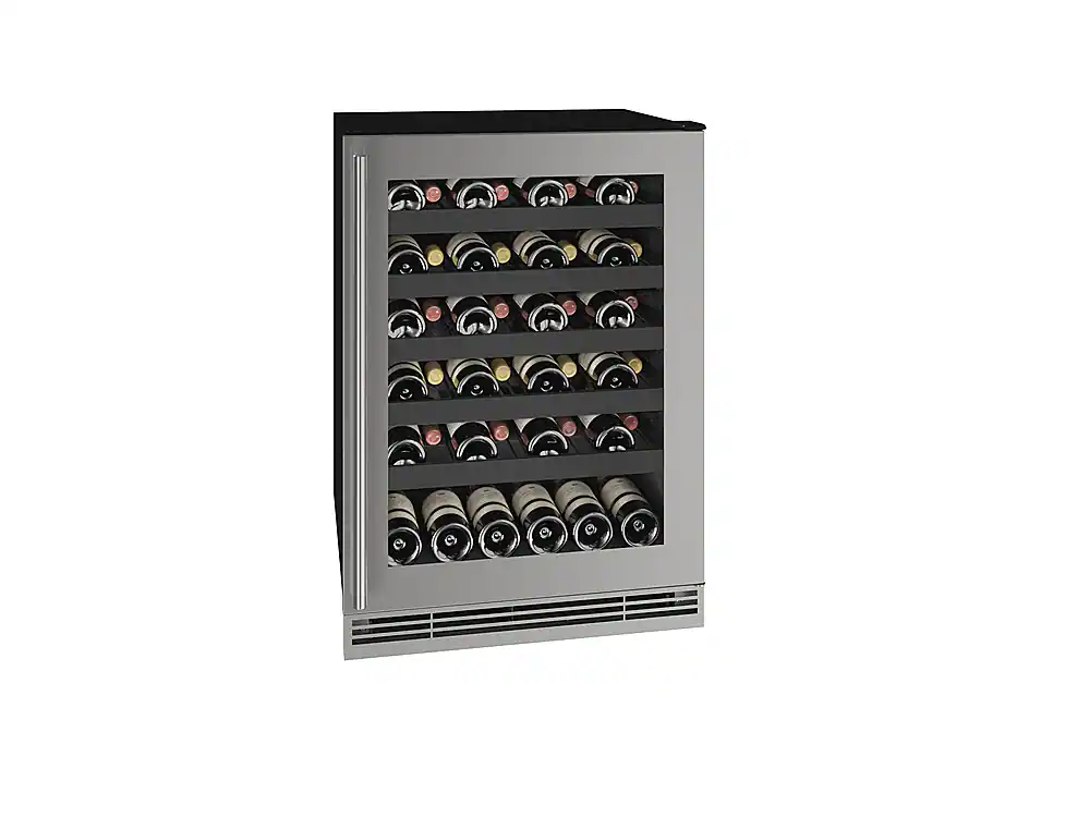 U-Line - 5.5 cu ft 48-750ml bottle Wine Refrigerator - Stainless Steel