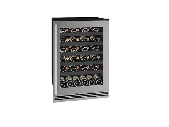 U-Line 5.5 cu ft 48-750ml bottle Wine Refrigerator in Stainless Steel with Lock – Stainless steel