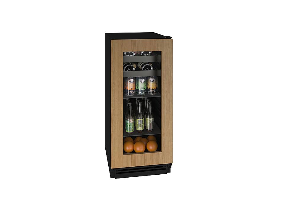 Angle. U-Line - 1Class 15-Inch Beverage Center - Custom Panel Ready.