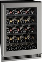 U-Line - 5.4 cu ft 38-750ml bottle Wine Refrigerator - Stainless steel - Angle_Zoom
