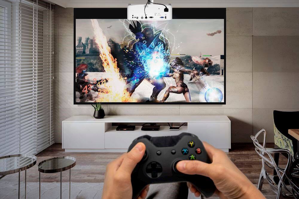 Alt View 15. Optoma - UHD38 4K UHD Projector with 4000 Lumens, 240Hz Refresh Rate, Enhanced Gaming Mode 4.2ms Response Time, HDR10 & HLG - White.