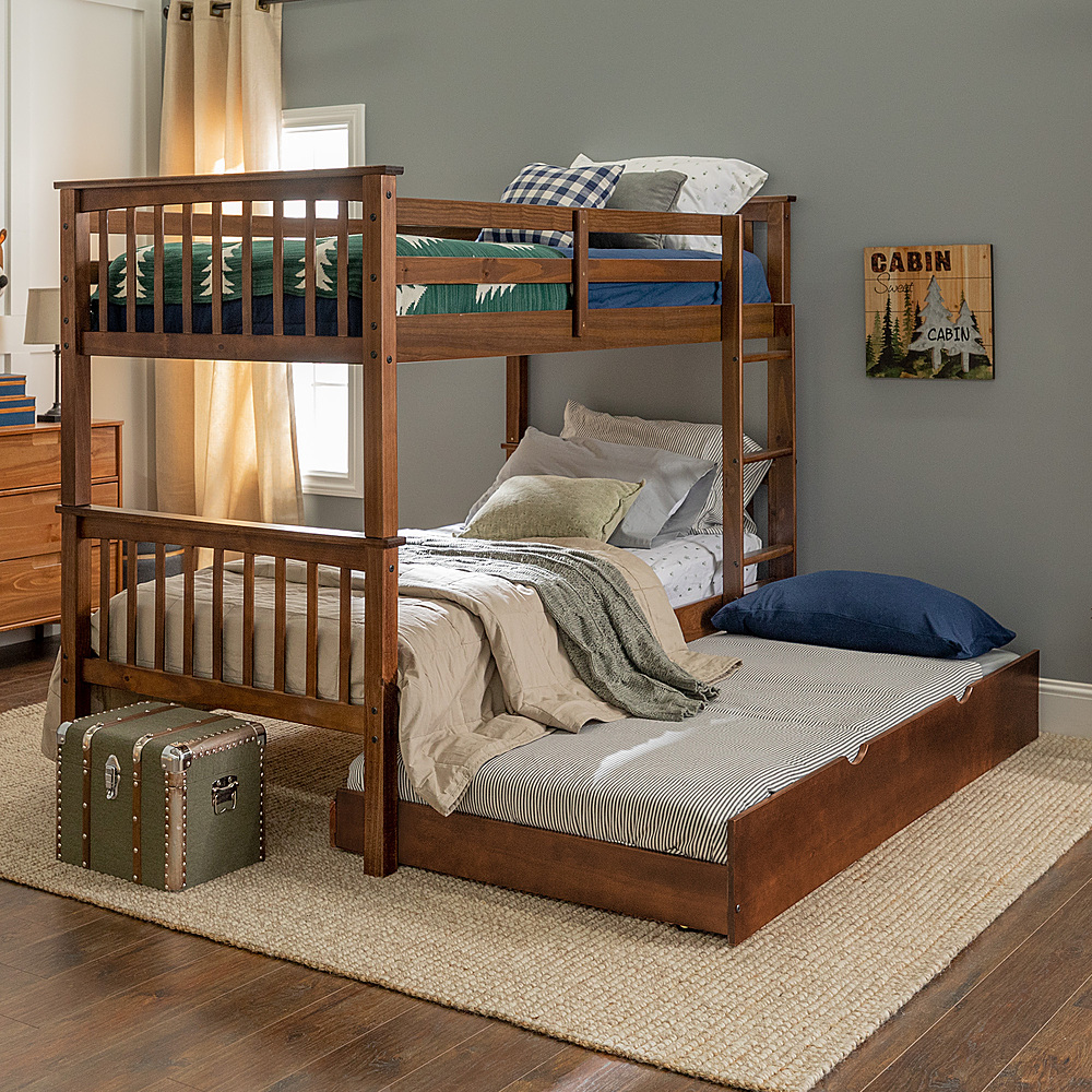 Walker Edison - Mission Style Twin Bunk with Trundle Bed