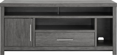 Insignia™ - Gaming TV Stand for Most TVs Up to 65" - Gray - Front_Zoom