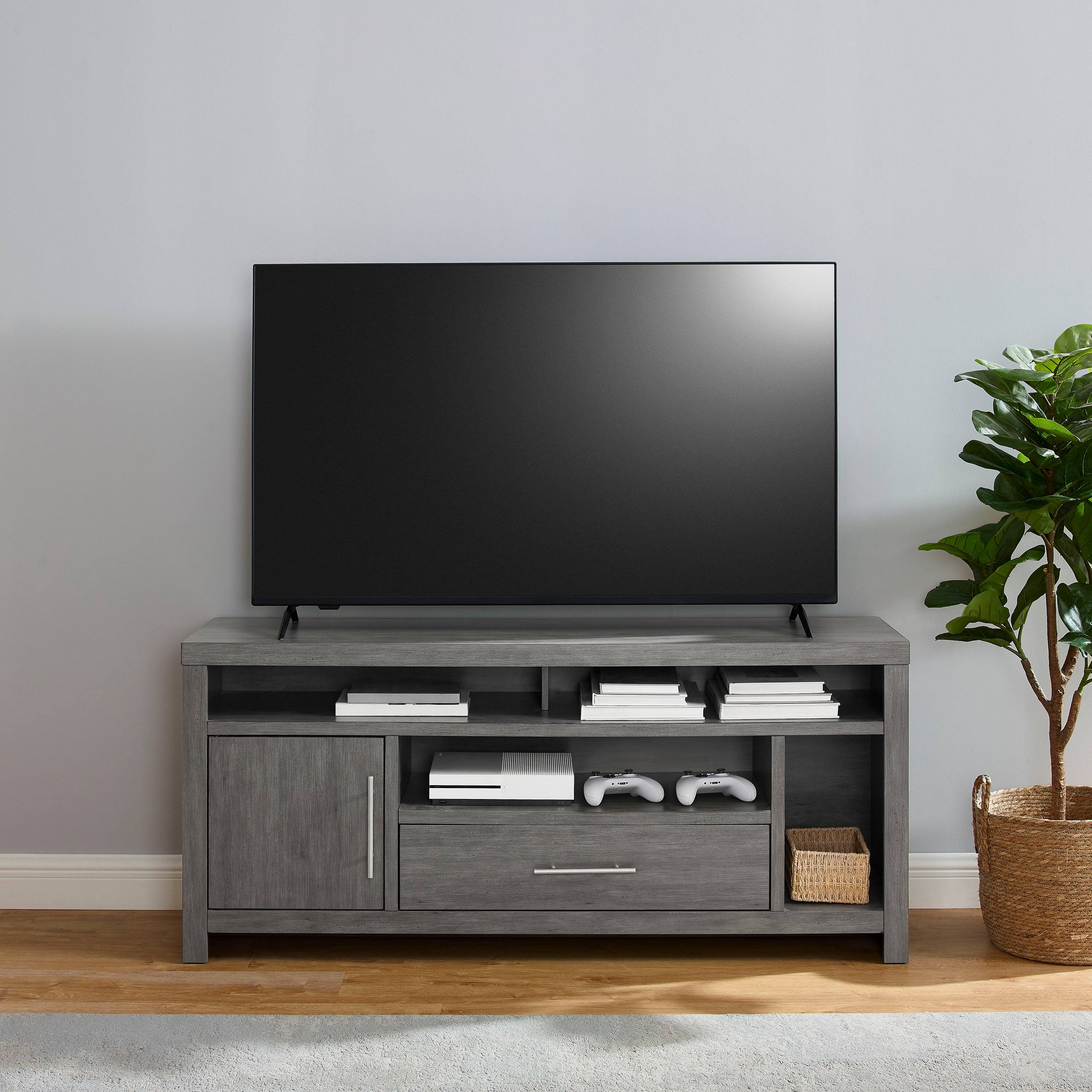 Alt View 13. Insignia™ - Gaming TV Stand for Most TVs Up to 65" - Gray.