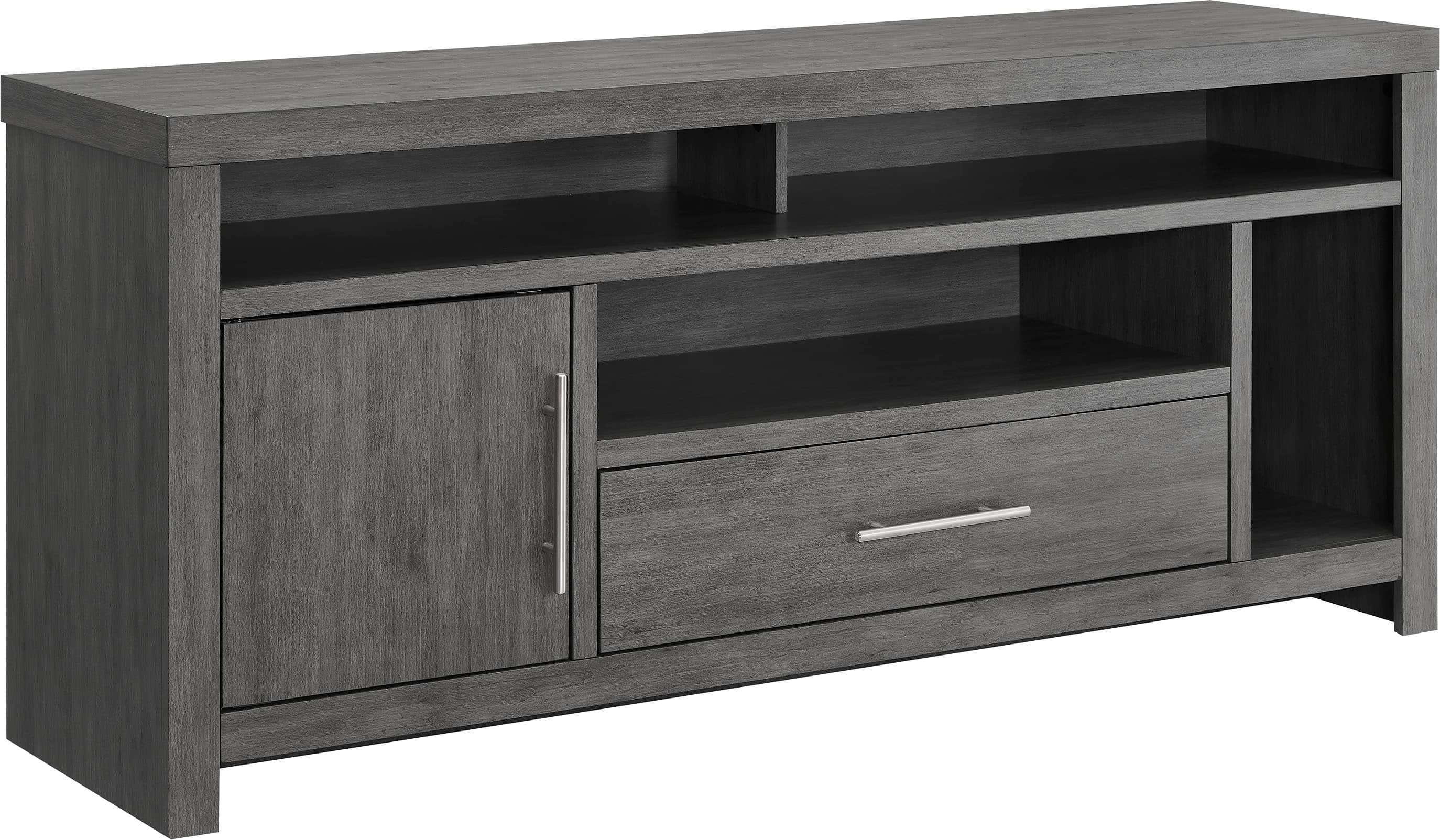 Angle. Insignia™ - Gaming TV Stand for Most TVs Up to 65" - Gray.