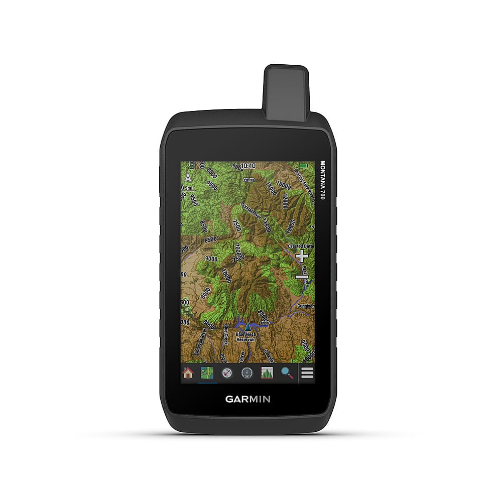 Front. Garmin - Montana 700 5" GPS with Built-in Bluetooth - Black.