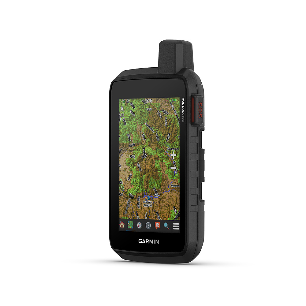 Left View: Garmin - Montana 700i 5" GPS with Built-in Bluetooth - Black