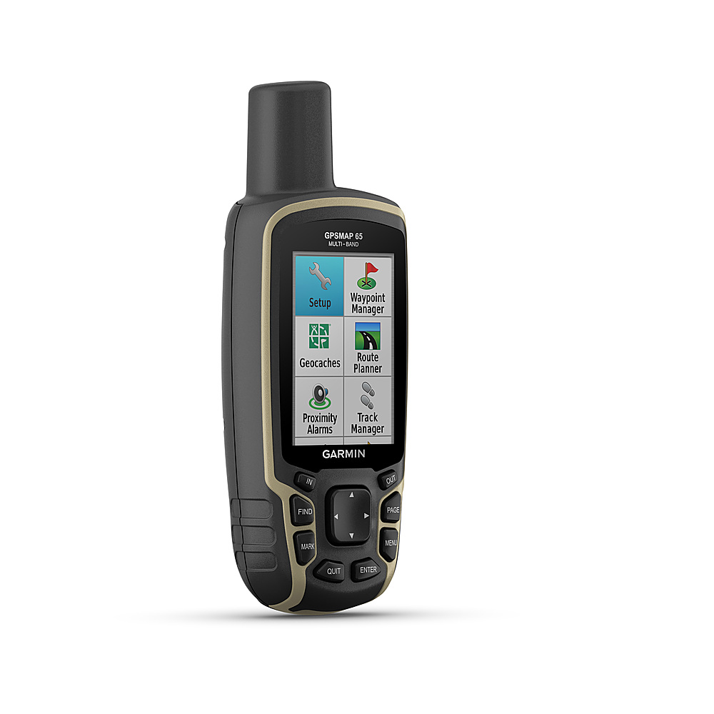 Angle View: Garmin - GPSMAP 65s 2.6" GPS with Built-in Bluetooth - Black